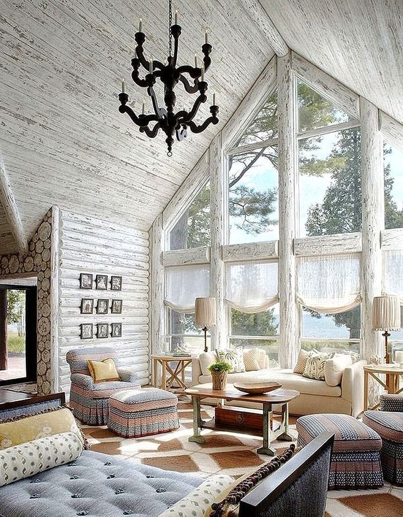 Wooden house interior