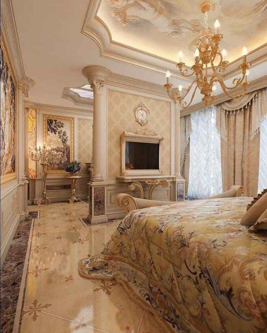 Luxurious bedroom in the classic style