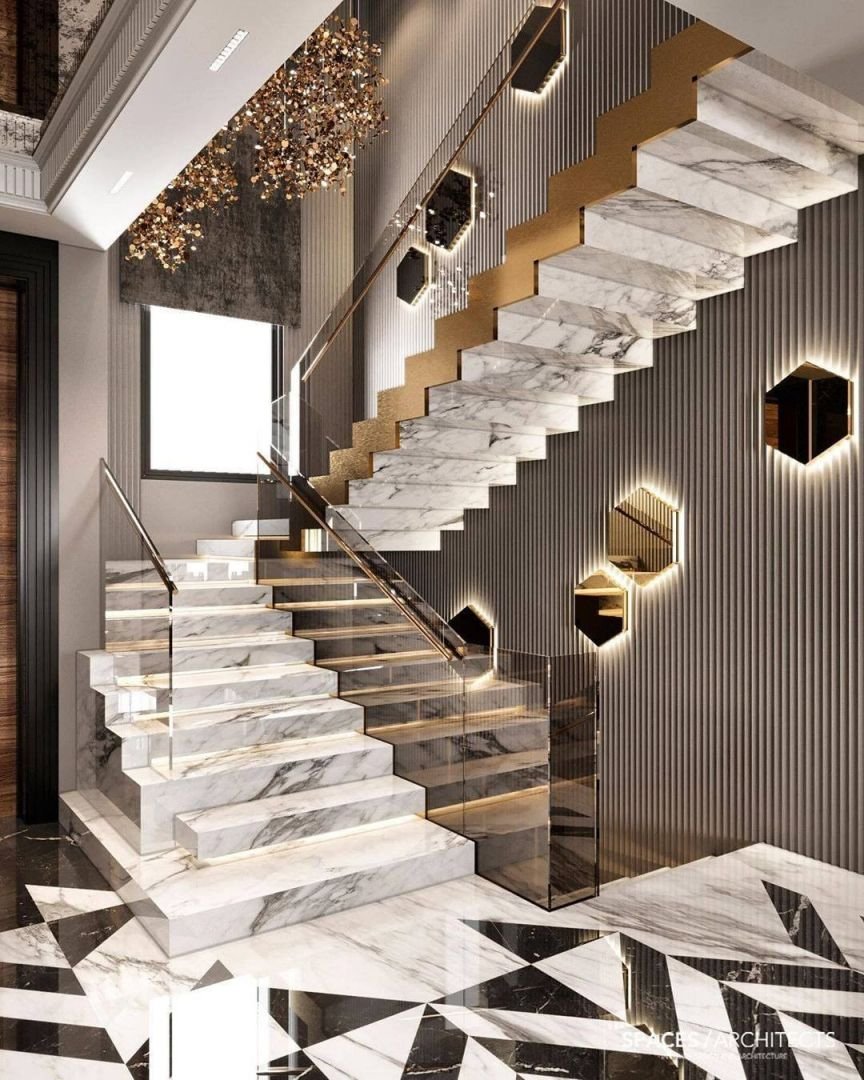 Arabeskato marble staircase