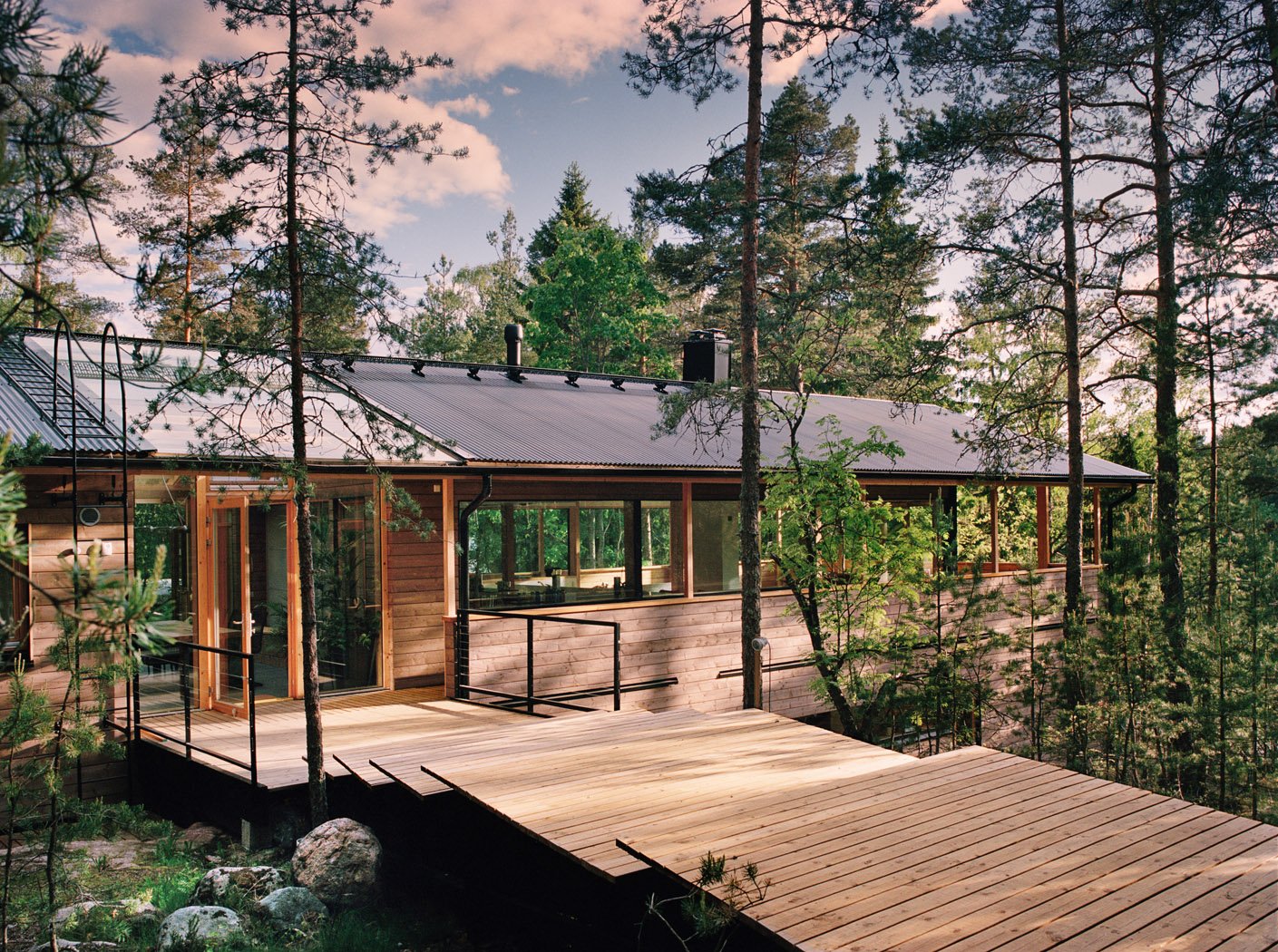 Скандинавские дома с террасой