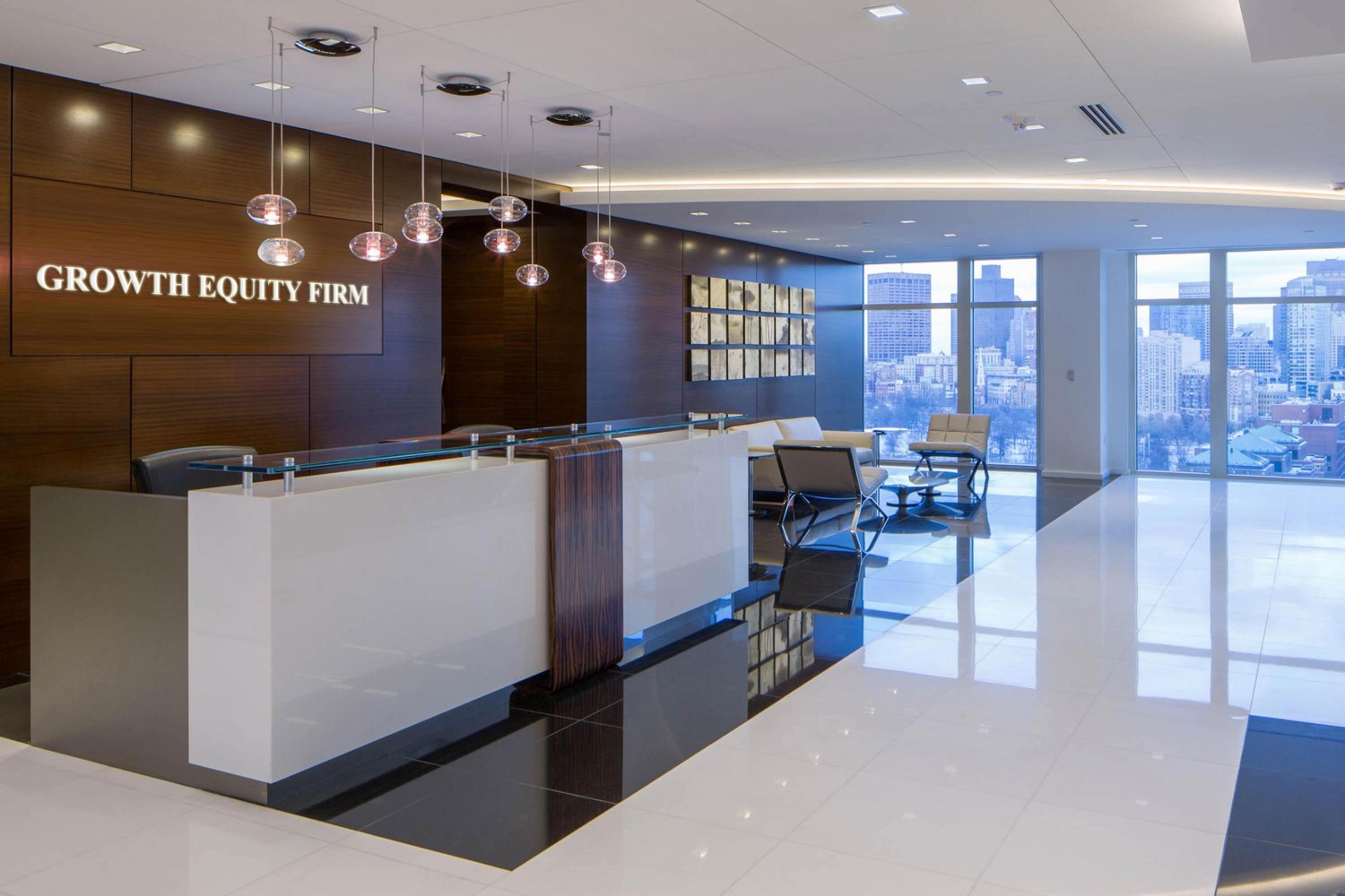 Equity company. Office entry.