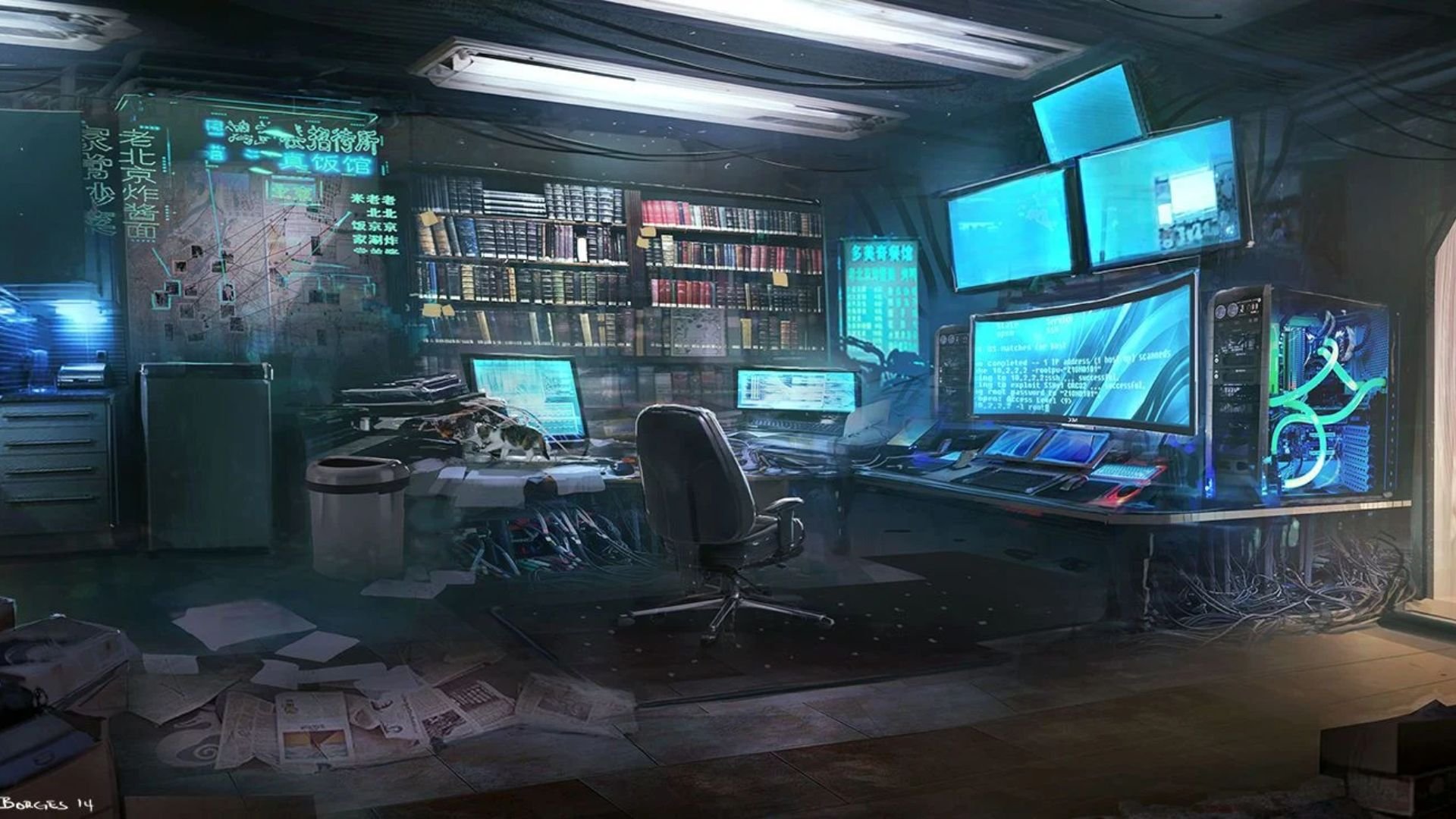 Sci fi gaming. Киберпанк 2077 лаборатория. Интерьер в стиле киберпанк футуризм. Секретная комната Cyberpunk 2077. Cyberpunk лаборатория арт.