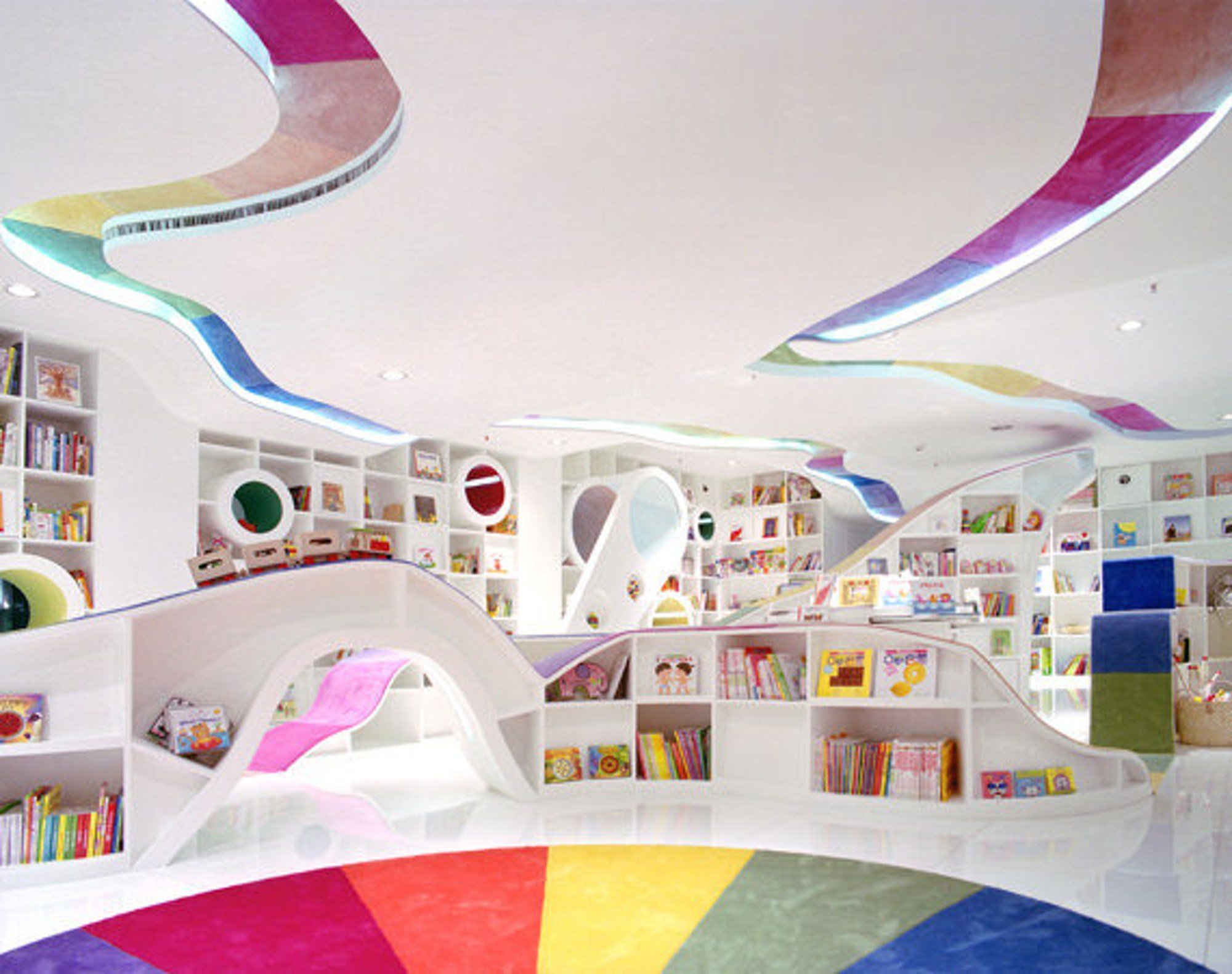 Kids library. Детские игровые пространства. Детское игровое пространство. Архитектурное пространство в детском саду. Игровая библиотека.
