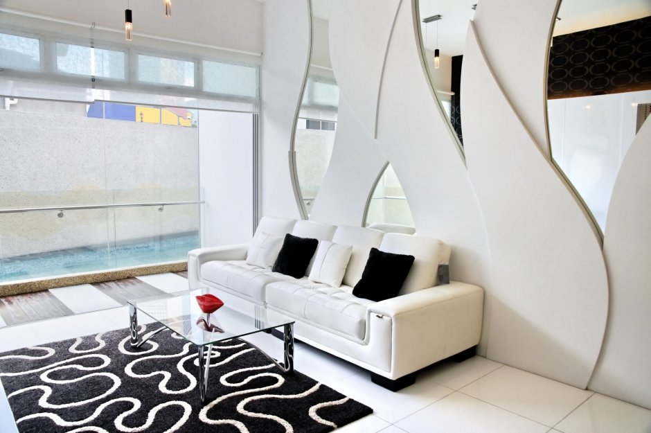 Photo of a white living room avant -garde