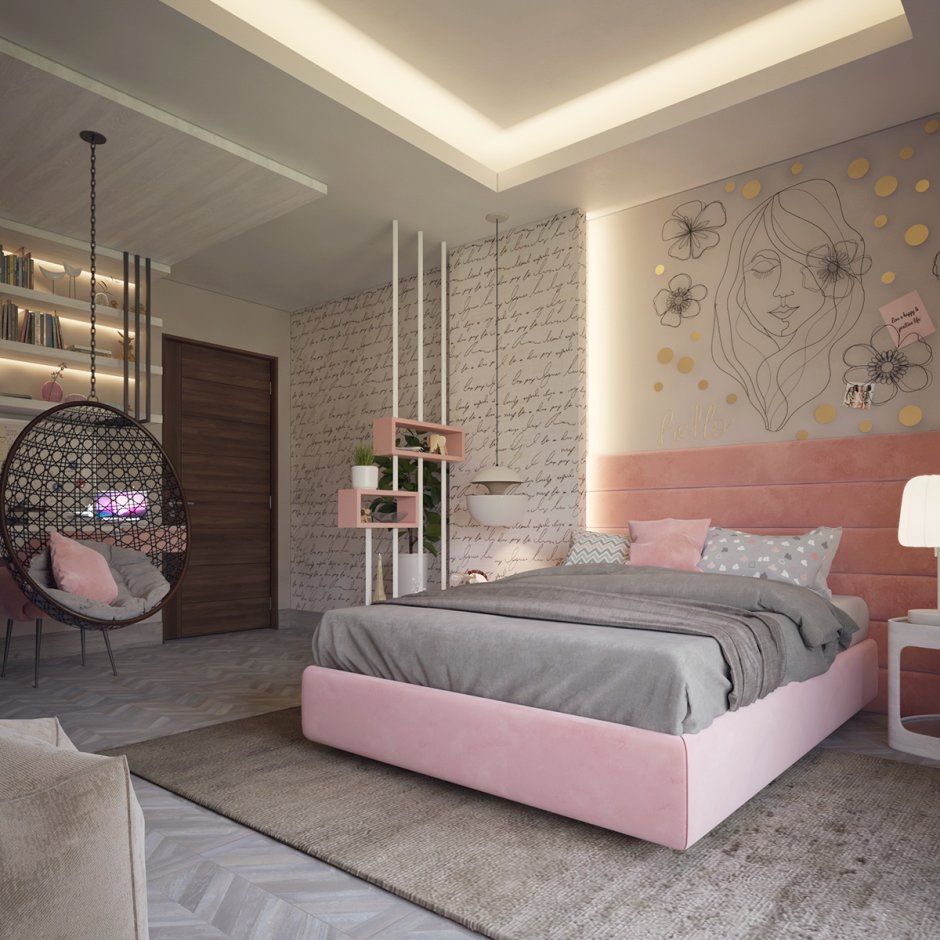 Modern bedroom for girls