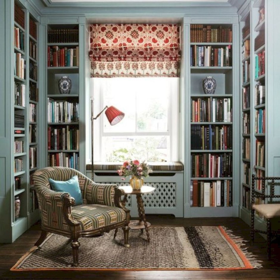 Cozy room with book shelves
