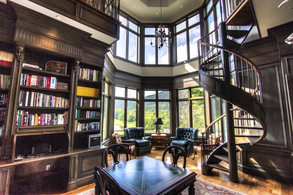 Chic Library in Art Nouveau