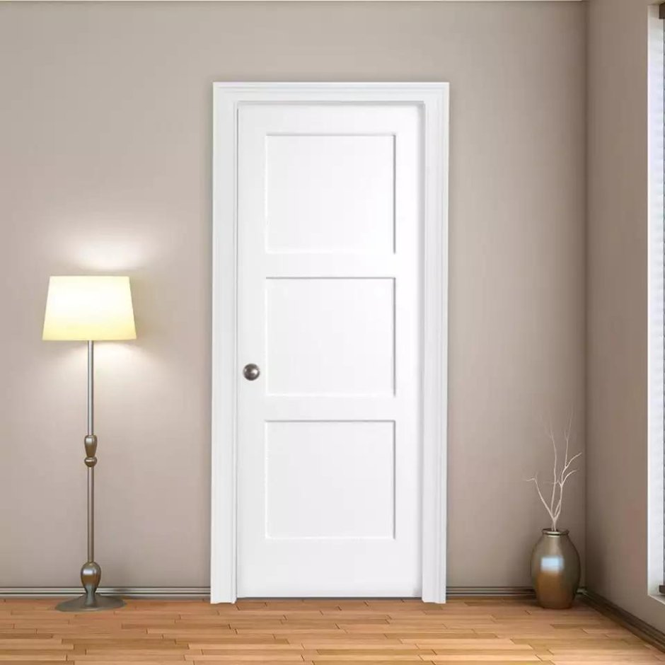 Melamin doors are white