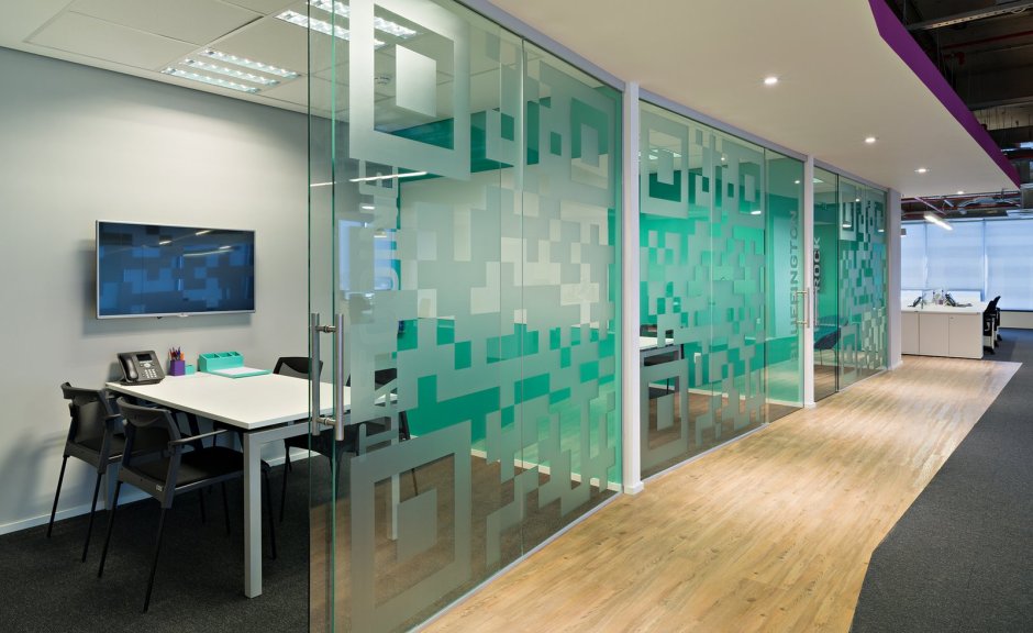 All -glass partitions with photo film