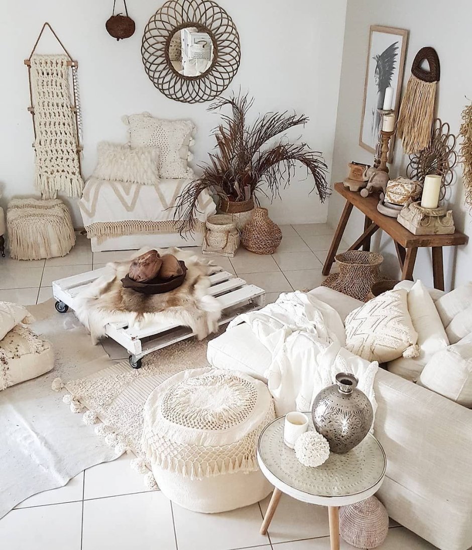 Interior details in the style of boho
