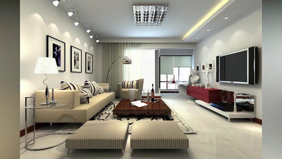 Lighting in the living room in a modern style