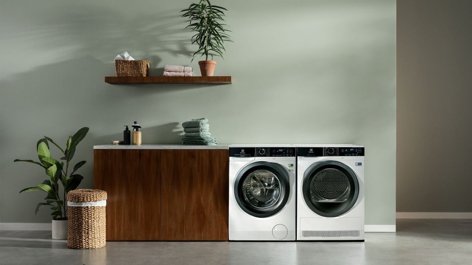 Washing machine in a beautiful interior