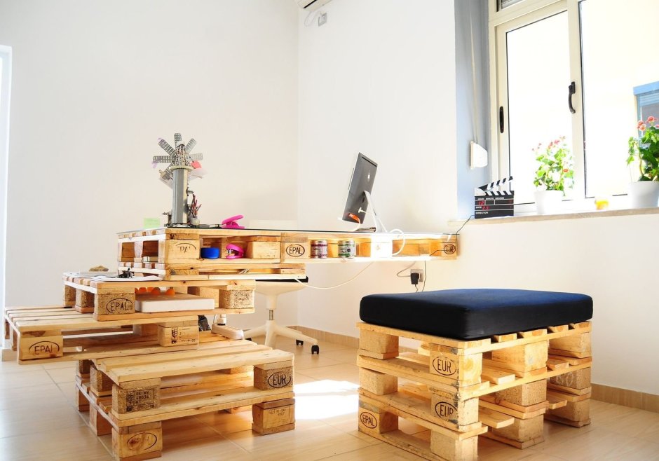 Business furniture from pallets