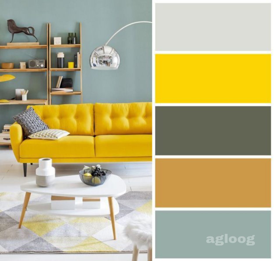 A combination of mustard color in the interior