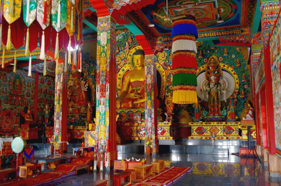 Buddhist Temple Tibet inside
