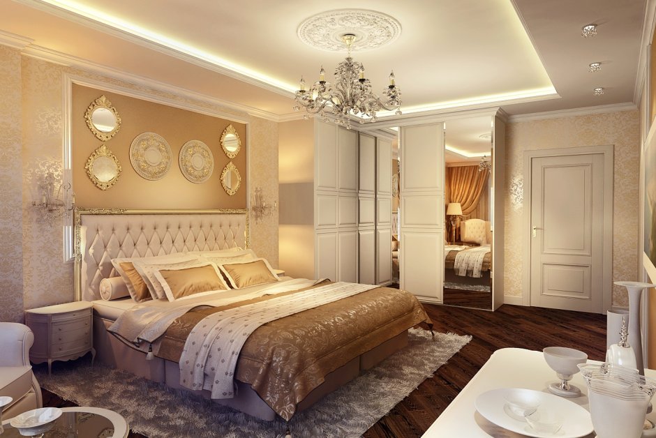 Neo classic bedroom interior