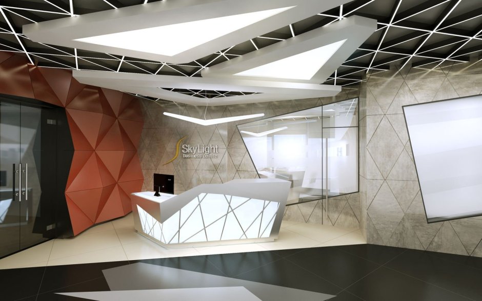 Interiors clinics in the style of deconstructivism