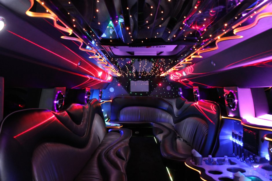 Limousine with a screen