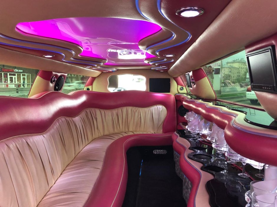 Champagne limousine inside