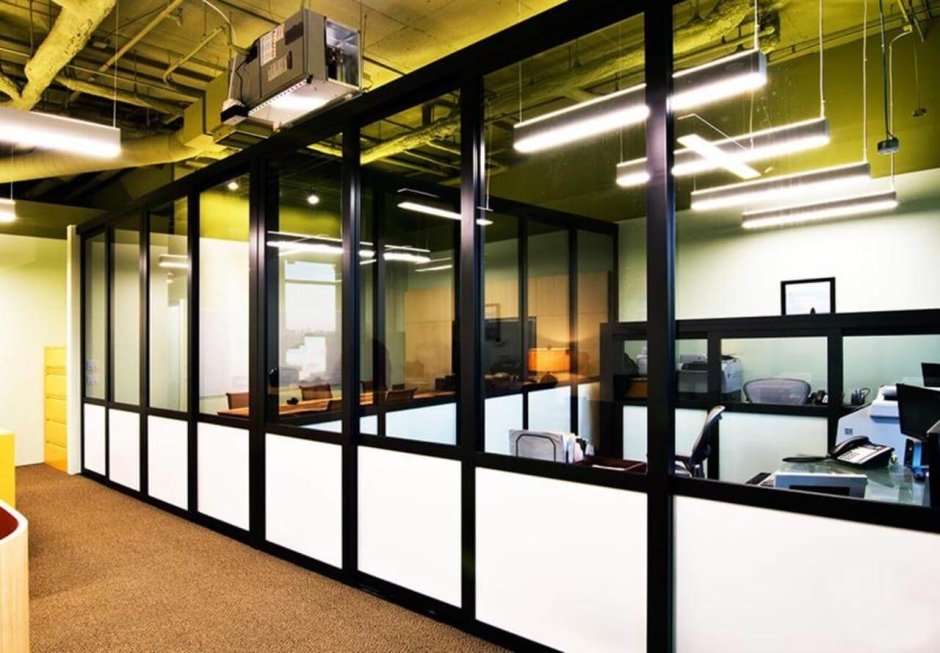 All -glass partitions of alutech