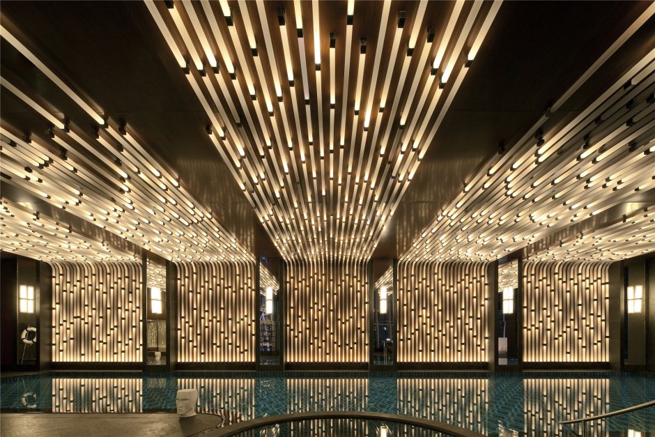 Lighting for the pool ceiling
