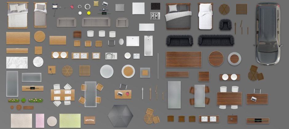 Office layout from above
