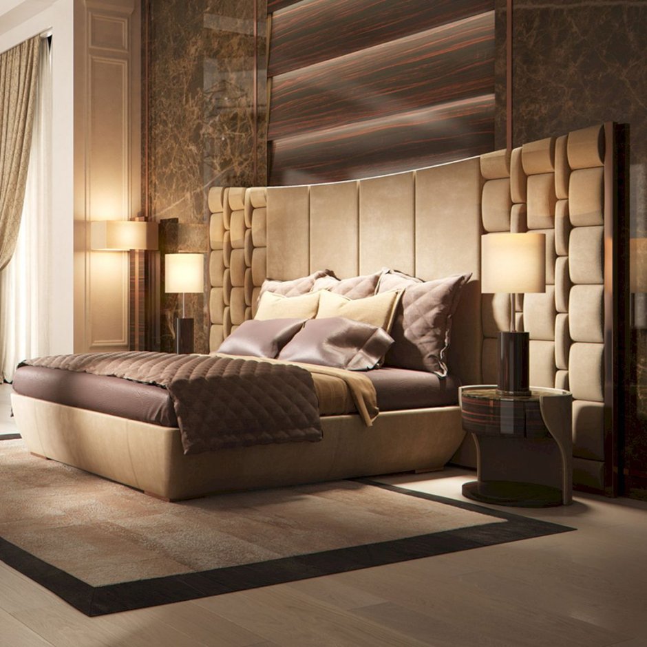 Luxurious bedroom in a modern style