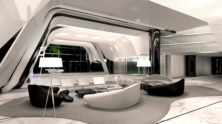 Futuristic home interior