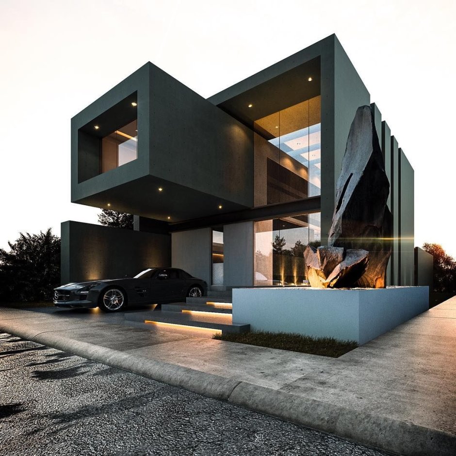 Stylish black house