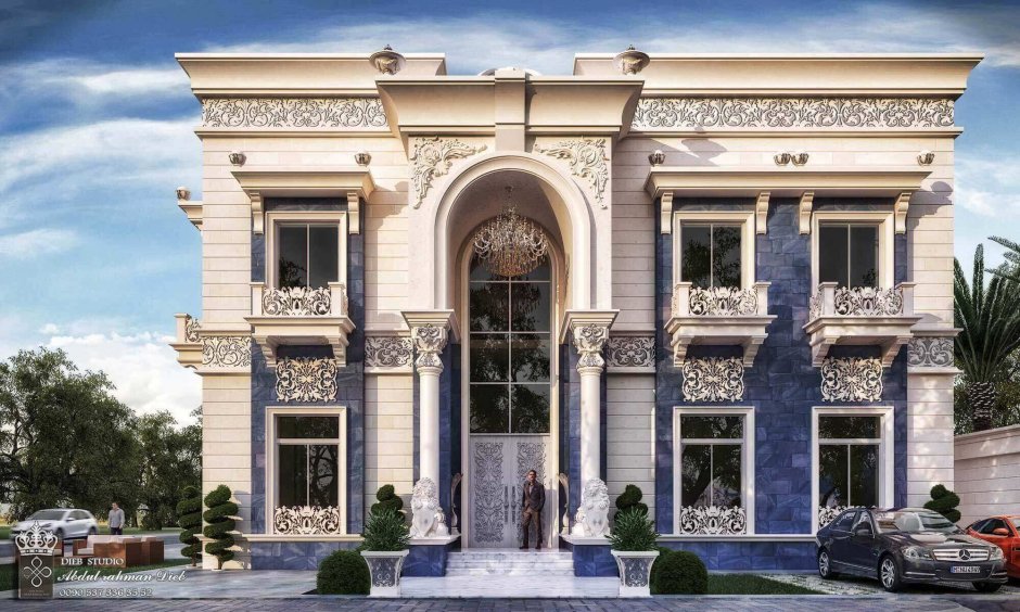 A two -story Empire style mansion in Moscow