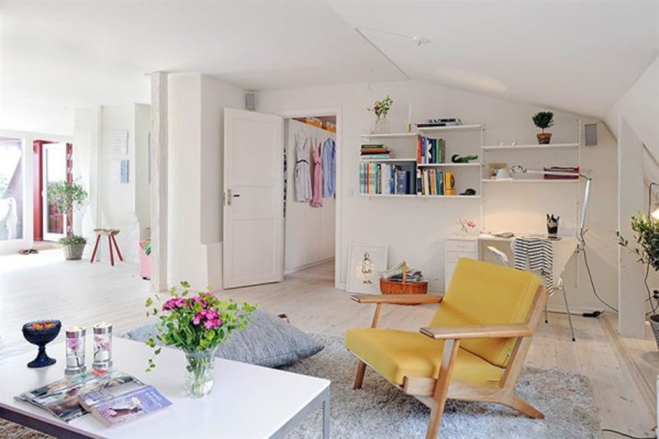 The interior of a small apartment