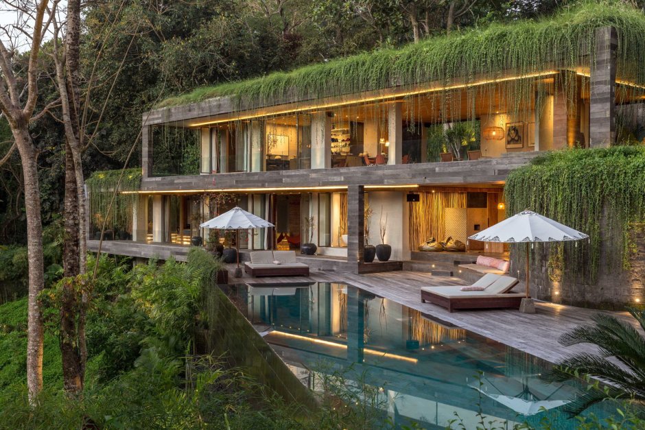 Villa on Bali in the jungle