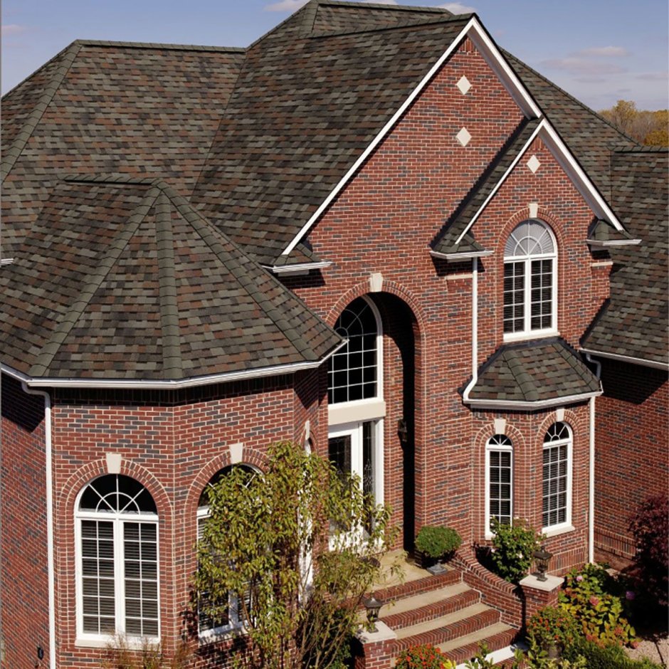 Brick house with a soft roof