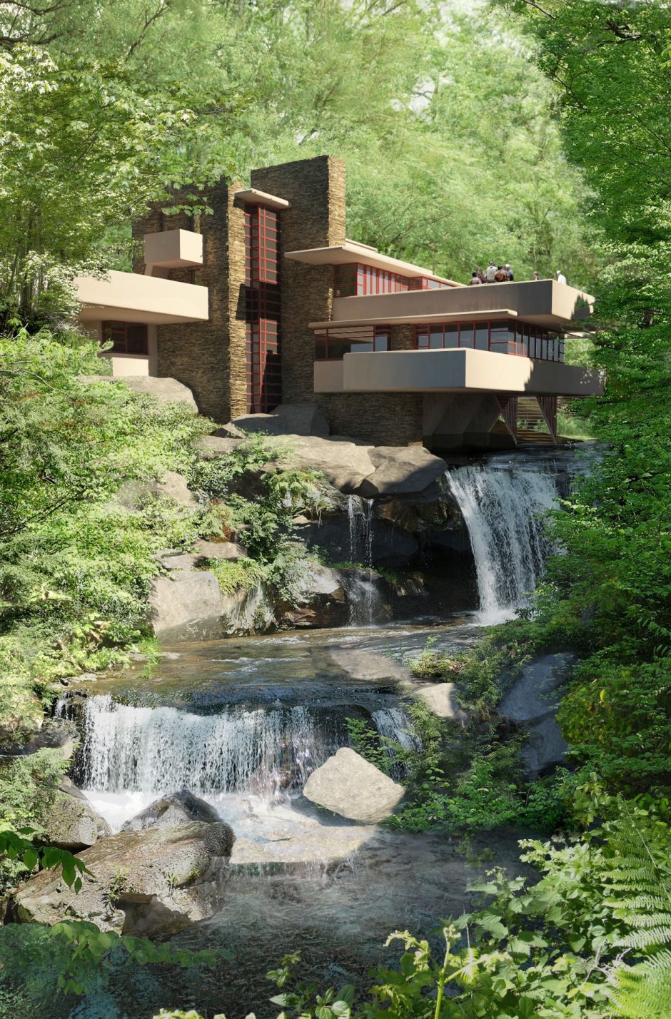 House at the waterfall Wright Wright