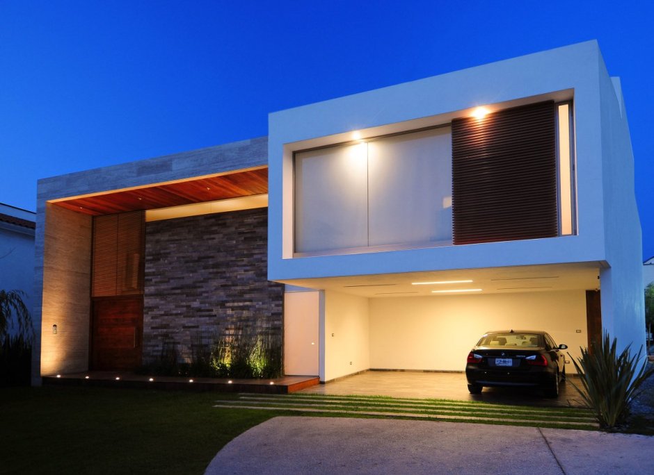 House in a minimalist style garage