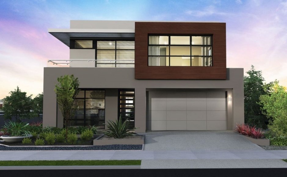 Modern -style two -story house