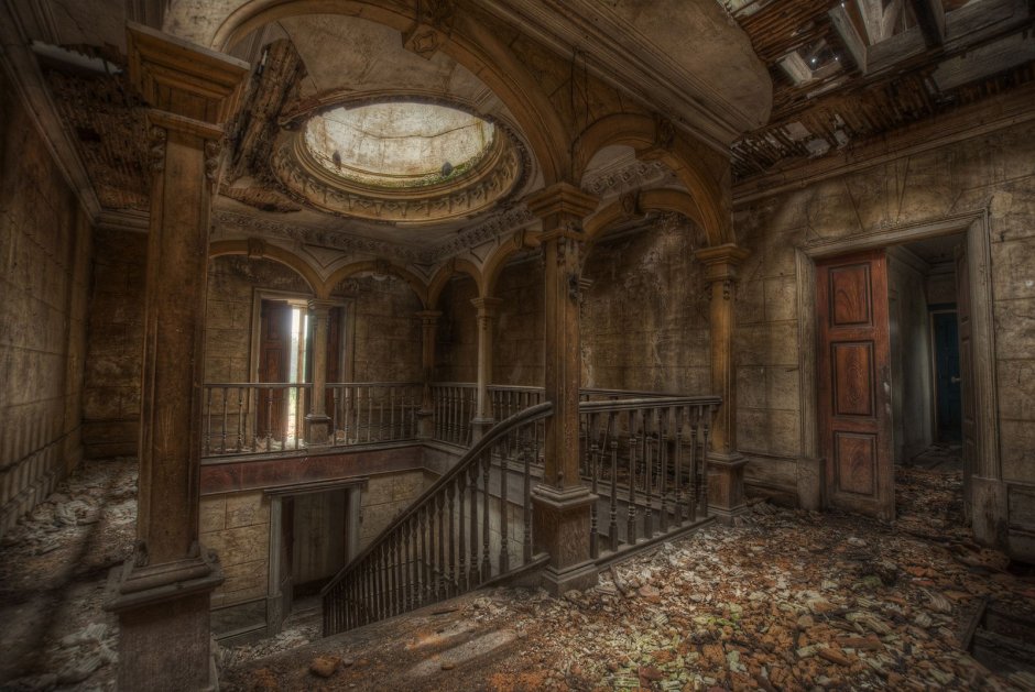 The interior of the 19th century Victorian mansion