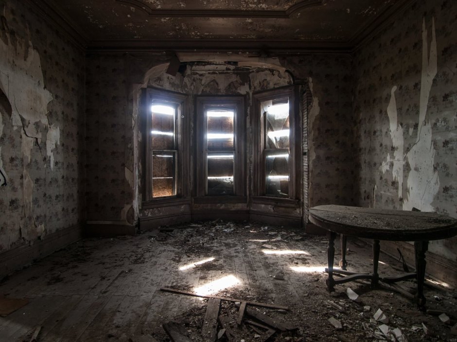 An abandoned house from the inside