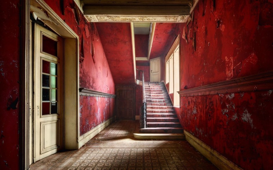 An abandoned house interior