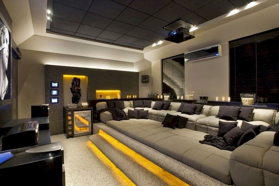 Beautiful interior of the room home theater