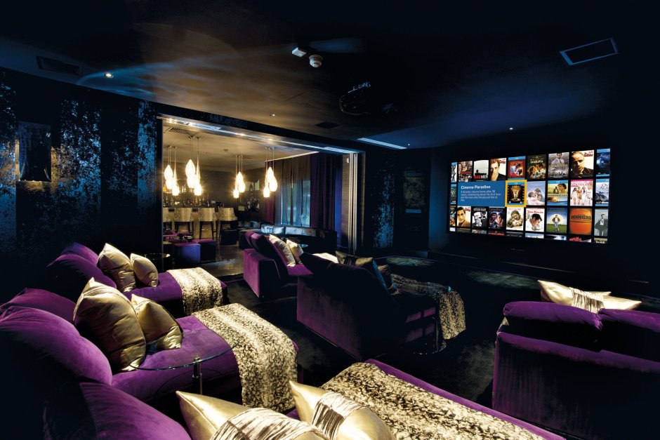 Cinema with a bar in a private house