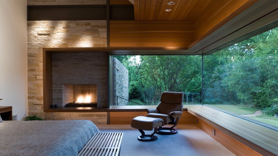 Wooden interior minimalism
