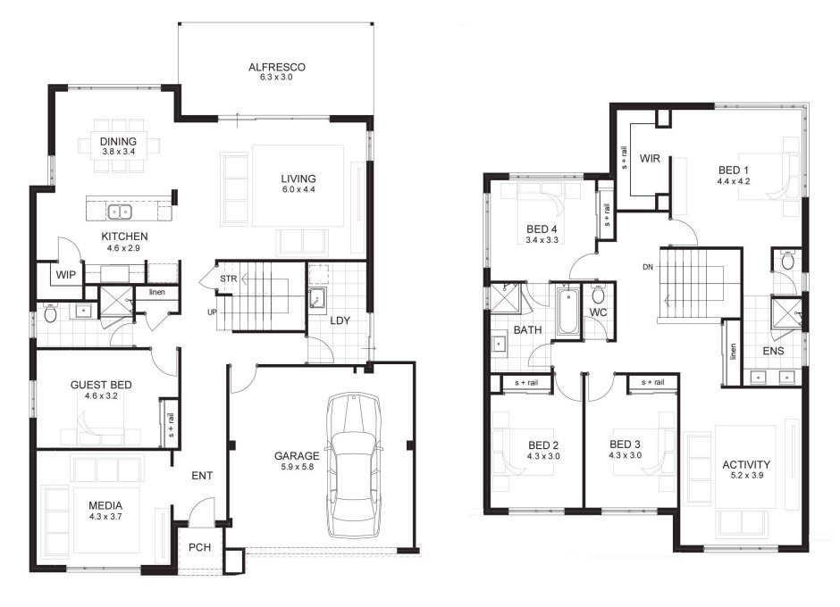 Planning of apartments with three bedrooms