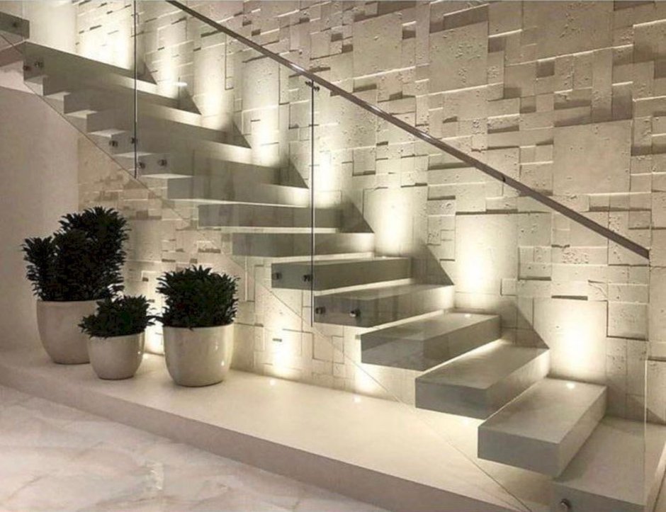 Staircase with the second light