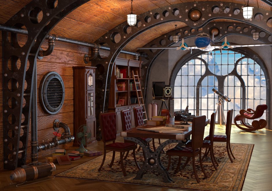 At home in the style of steampunk