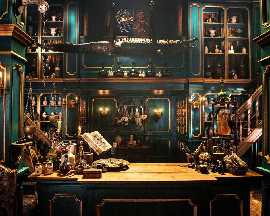 Steampunk interior laboratory