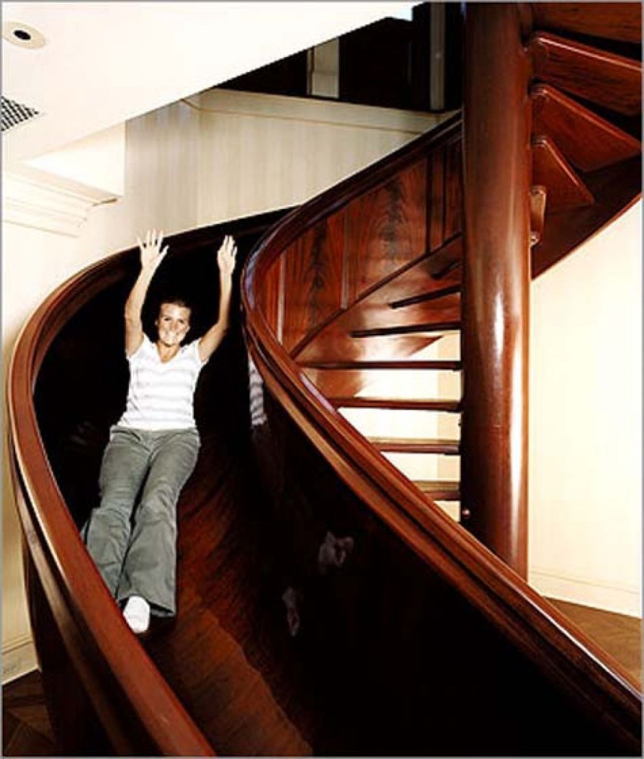 Unusual wooden stairs