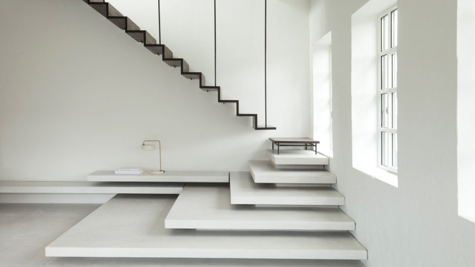 Designer staircase with a hill