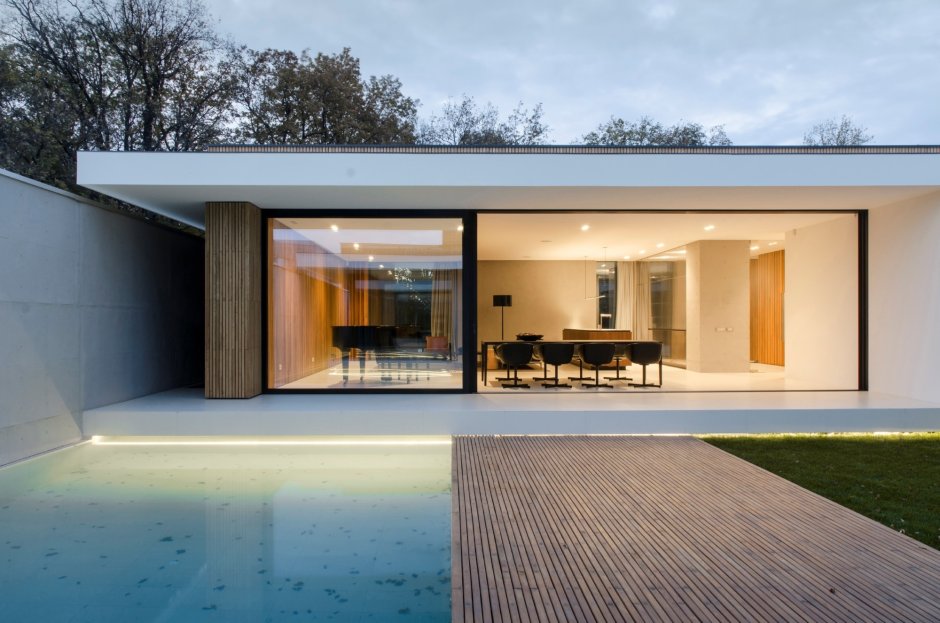 Modern house with a flat roof