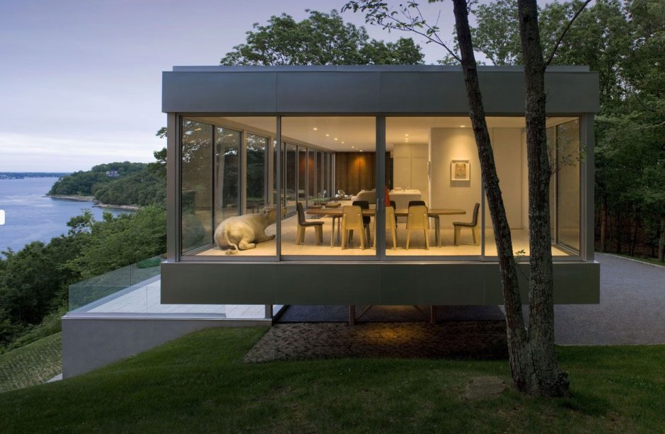 House with transparent walls